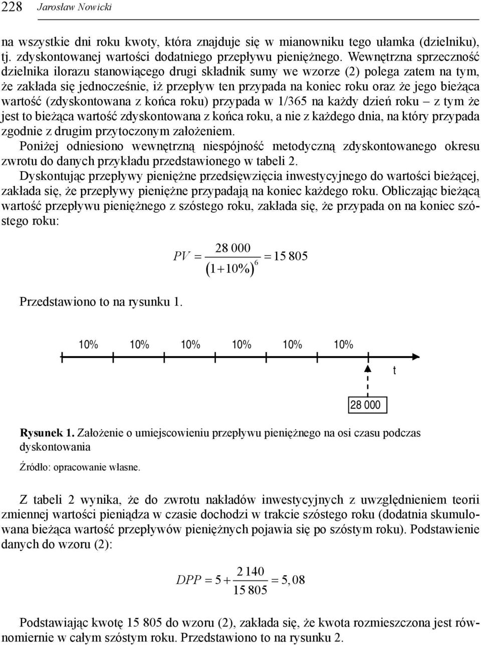 wartość (zdyskontowana z końca roku) przypada w 1/365 na każdy dzień roku z tym że jest to bieżąca wartość zdyskontowana z końca roku, a nie z każdego dnia, na który przypada zgodnie z drugim