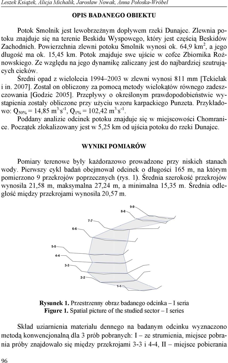 Potok znajduje swe ujście w cofce Zbiornika Rożnowskiego. Ze względu na jego dynamikę zaliczany jest do najbardziej szutrujących cieków.