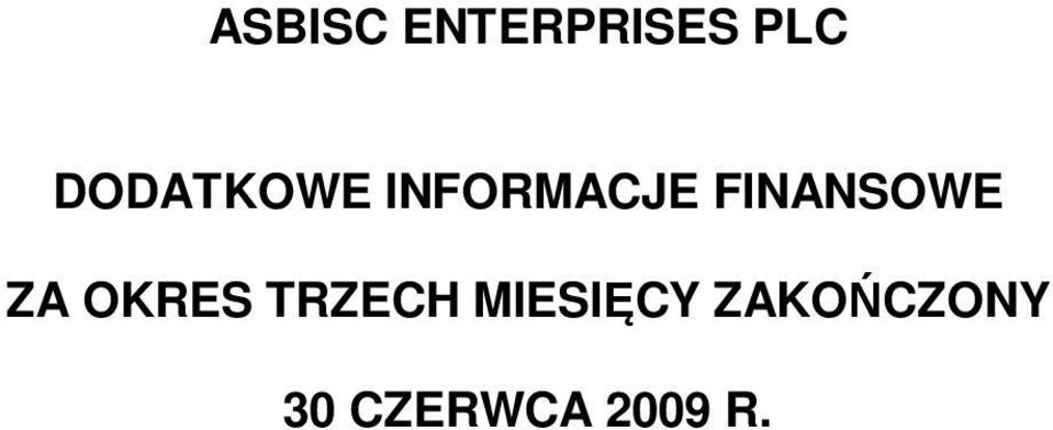 FINANSOWE ZA OKRES