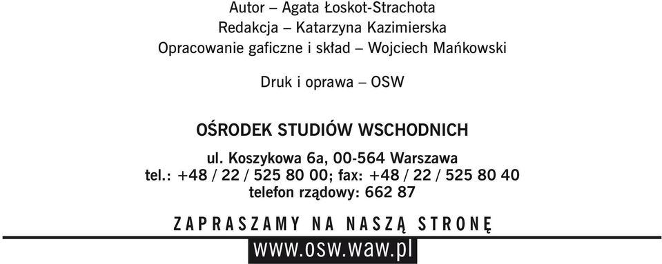 Koszykowa 6a, 00-564 Warszawa tel.