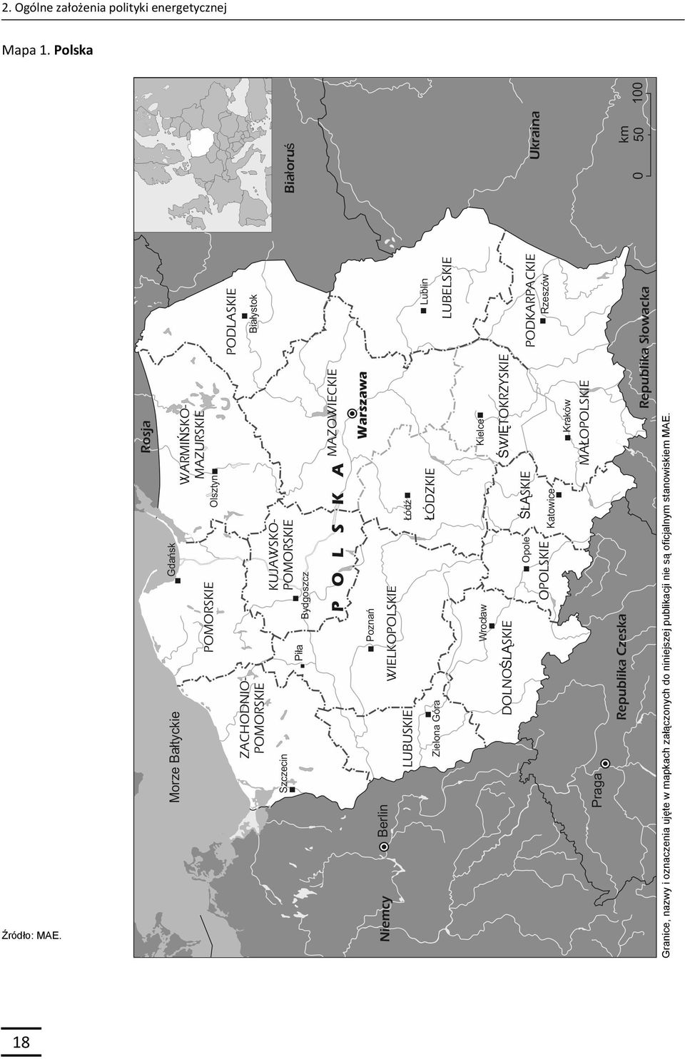 Granice, nazwy i oznaczenia ujęte w mapkach