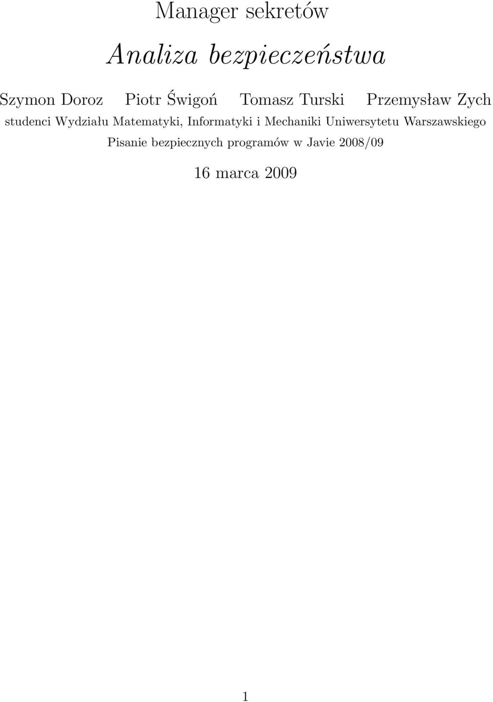 Matematyki, Informatyki i Mechaniki Uniwersytetu