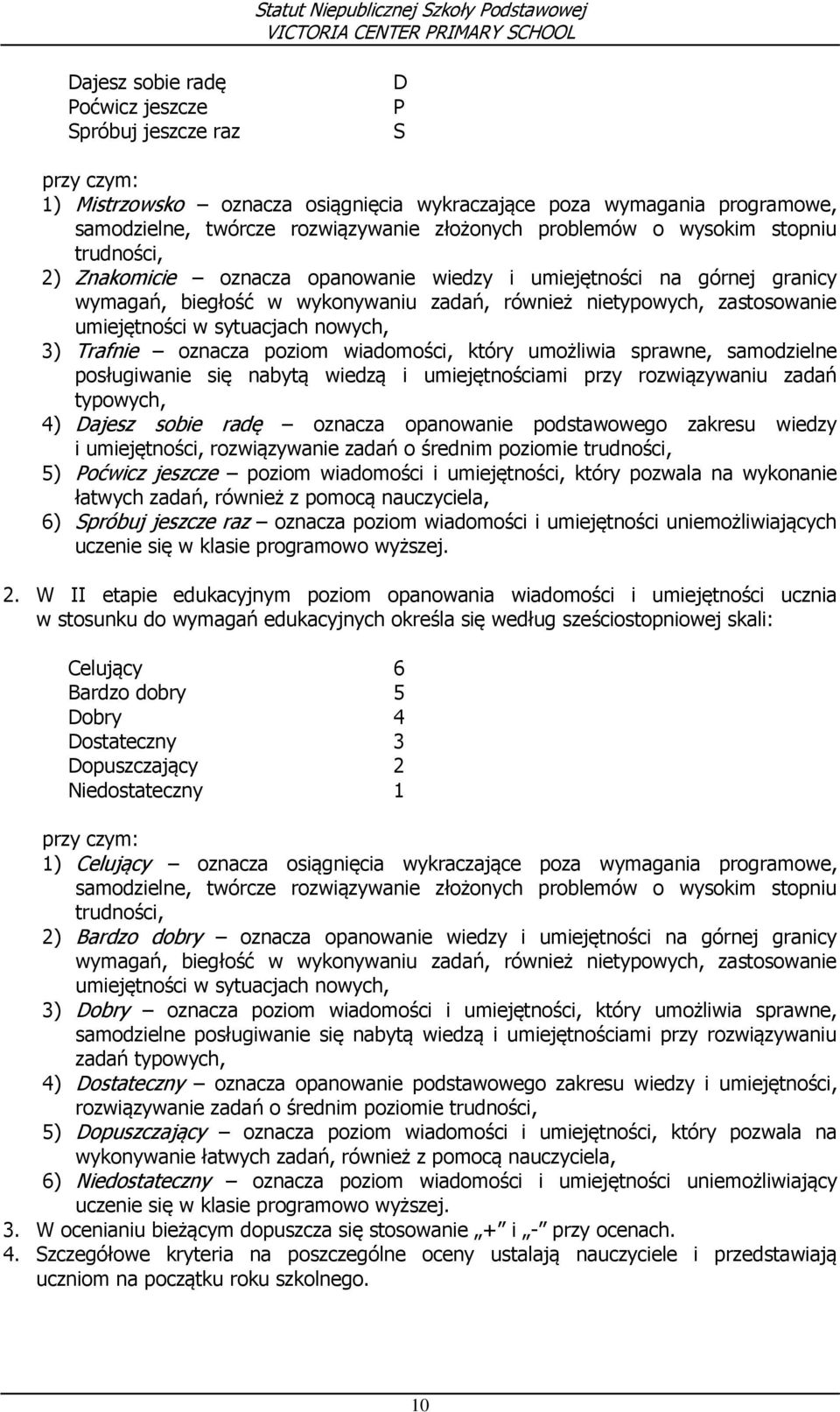 sytuacjach nowych, 3) Trafnie oznacza poziom wiadomości, który umożliwia sprawne, samodzielne posługiwanie się nabytą wiedzą i umiejętnościami przy rozwiązywaniu zadań typowych, 4) Dajesz sobie radę