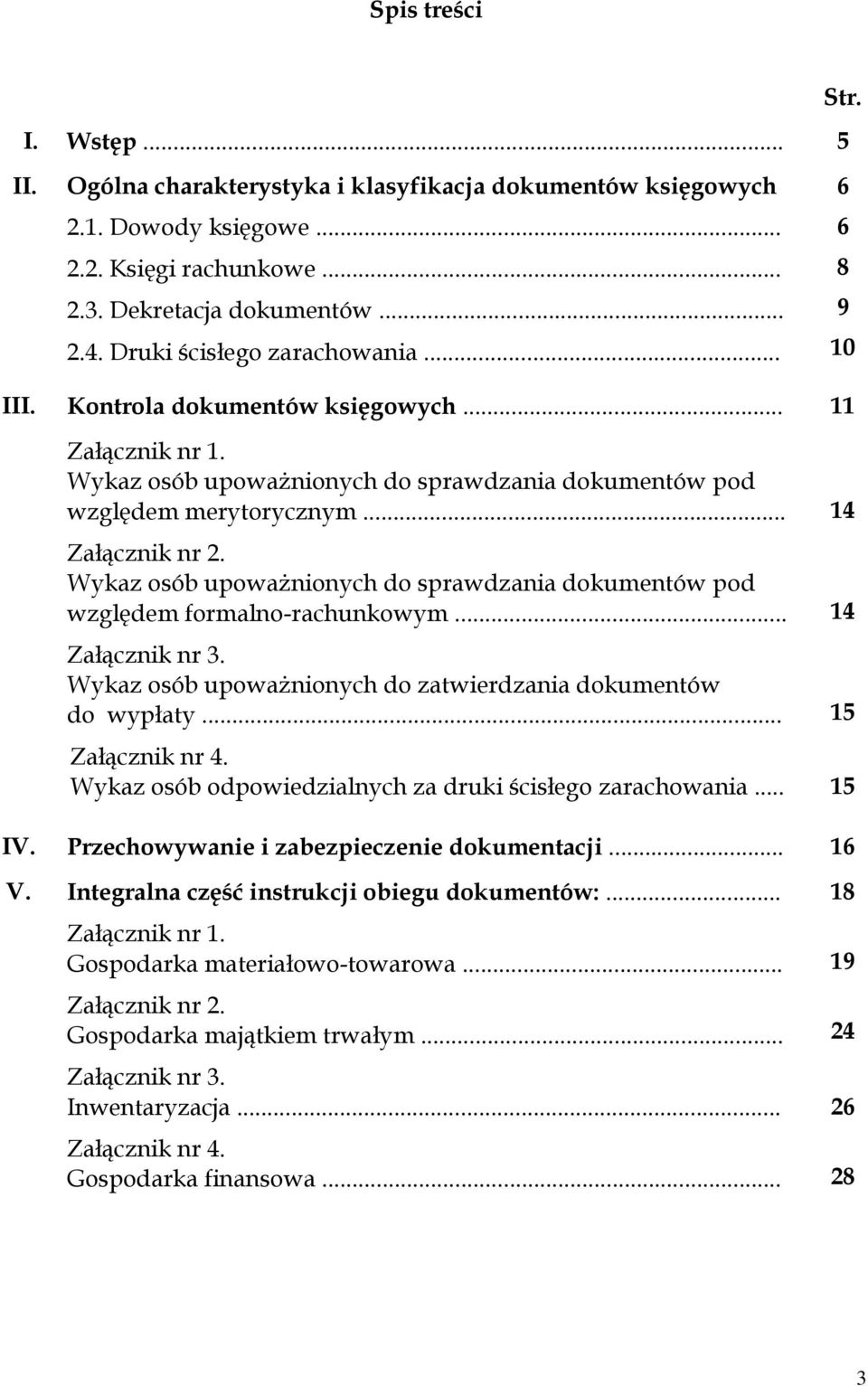 Wykaz osób upoważnionych do sprawdzania dokumentów pod względem formalno-rachunkowym... Załącznik nr 3. Wykaz osób upoważnionych do zatwierdzania dokumentów do wypłaty... Załącznik nr 4.