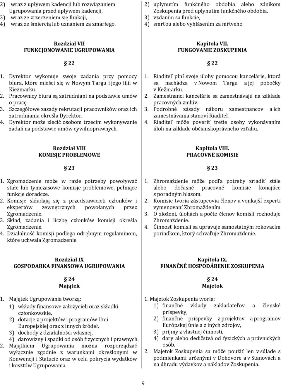 Dyrektor wykonuje swoje zadania przy pomocy biura, które mieści się w Nowym Targu i jego filii w Kieżmarku. 2. Pracownicy biura są zatrudniani na podstawie umów o pracę. 3.