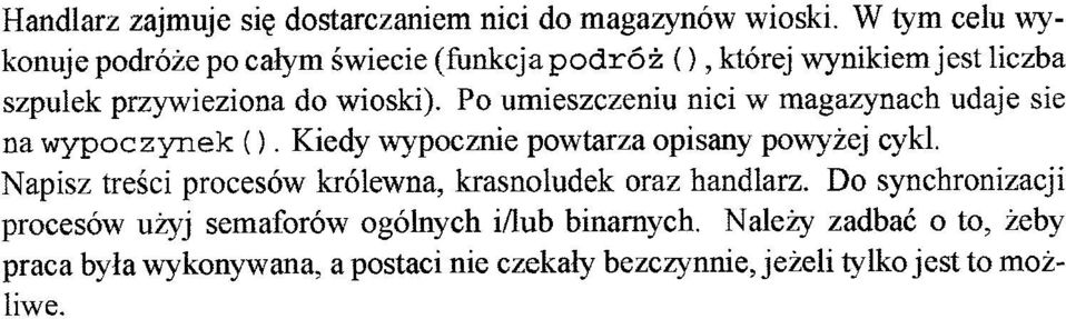 Po umieszczeniu nici w magazynach udaje sie na wypoczynek (). Kiedy wypocznie powtarza opisany powyzej cykl.