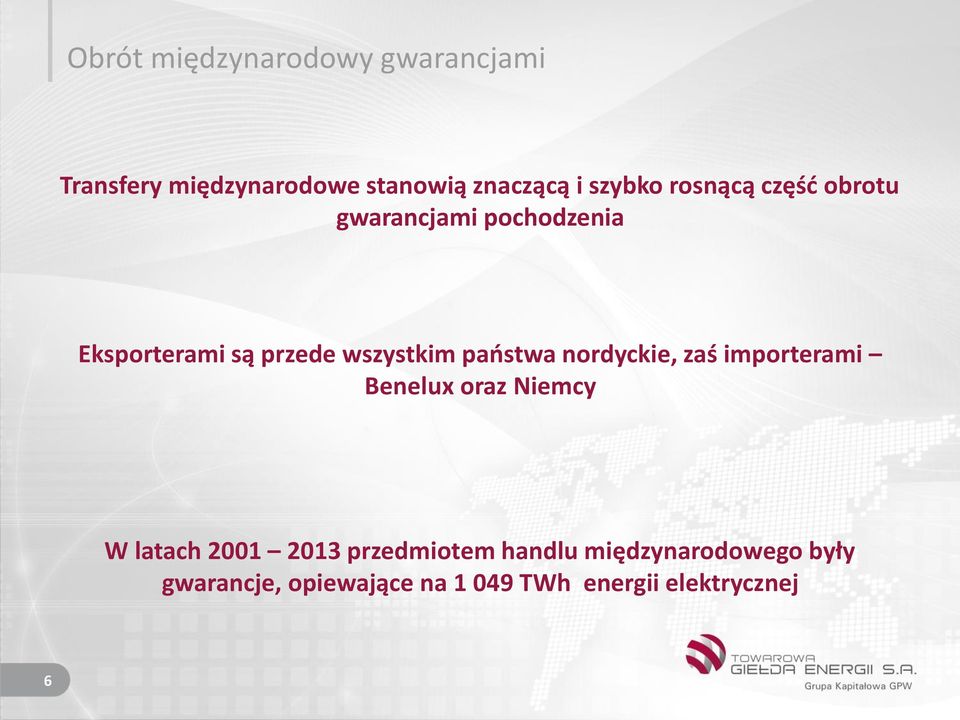 wszystkim państwa nordyckie, zaś importerami Benelux oraz Niemcy W latach 2001 2013