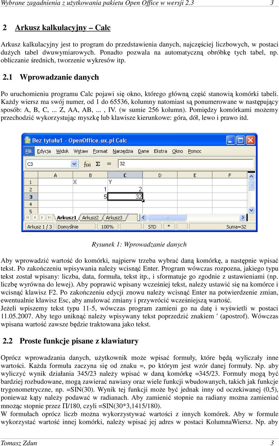 Ponadto pozwala na automatyczną obróbkę tych tabel, np. obliczanie średnich, tworzenie wykresów itp. 2.