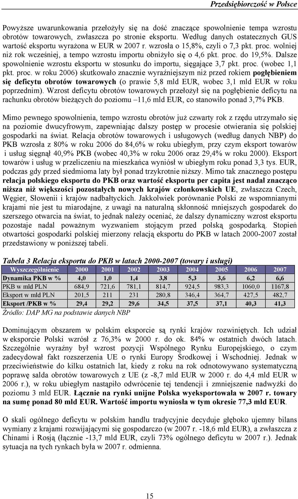 Dalsze spowolnienie wzrostu eksportu w stosunku do importu, sięgające 3,7 pkt. proc.