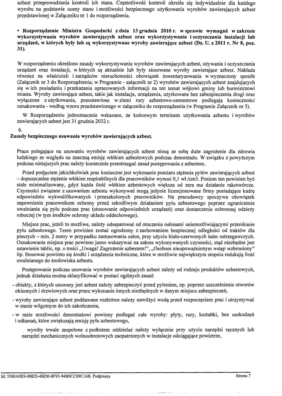 rozporządzenia. Rozporządzenie Ministra Gospodarki z dnia 13 grudnia 2010 r.