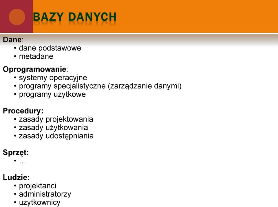 programy użytkowe Procedury: zasady projektowania zasady