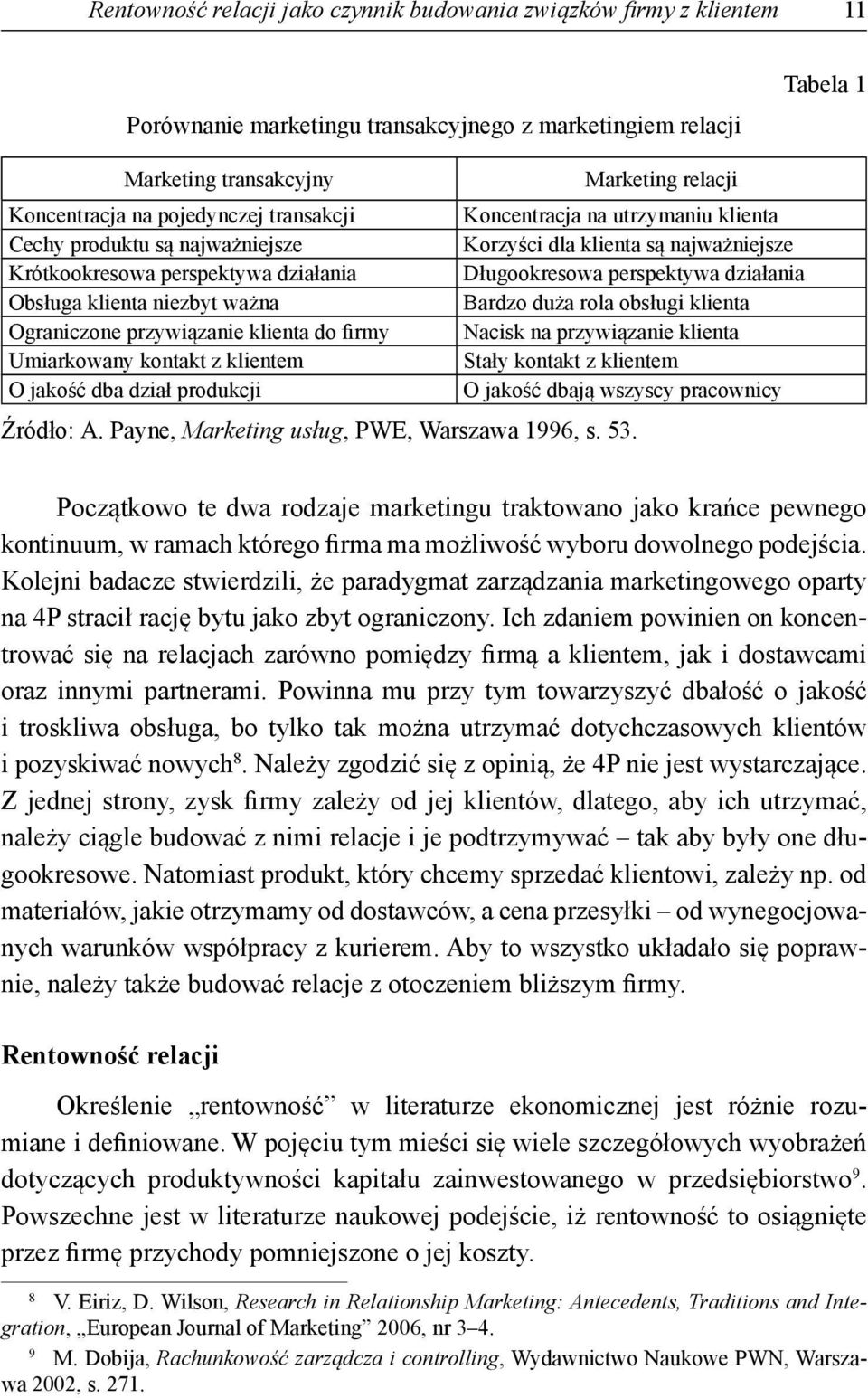 działania Obsługa klienta niezbyt ważna Bardzo duża rola obsługi klienta Ograniczone przywiązanie klienta do firmy Nacisk na przywiązanie klienta Umiarkowany kontakt z klientem Stały kontakt z