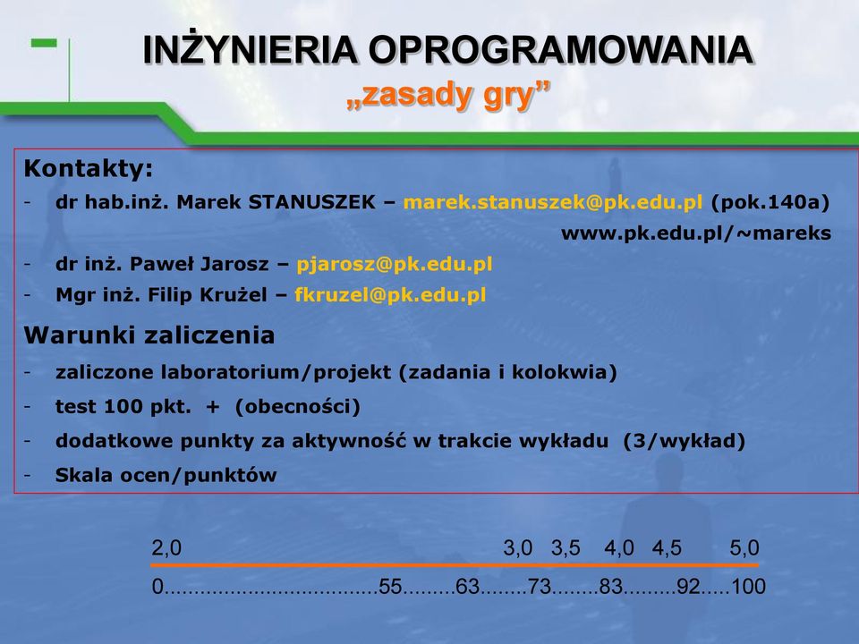 pl - Mgr inż. Filip Krużel fkruzel@pk.edu.