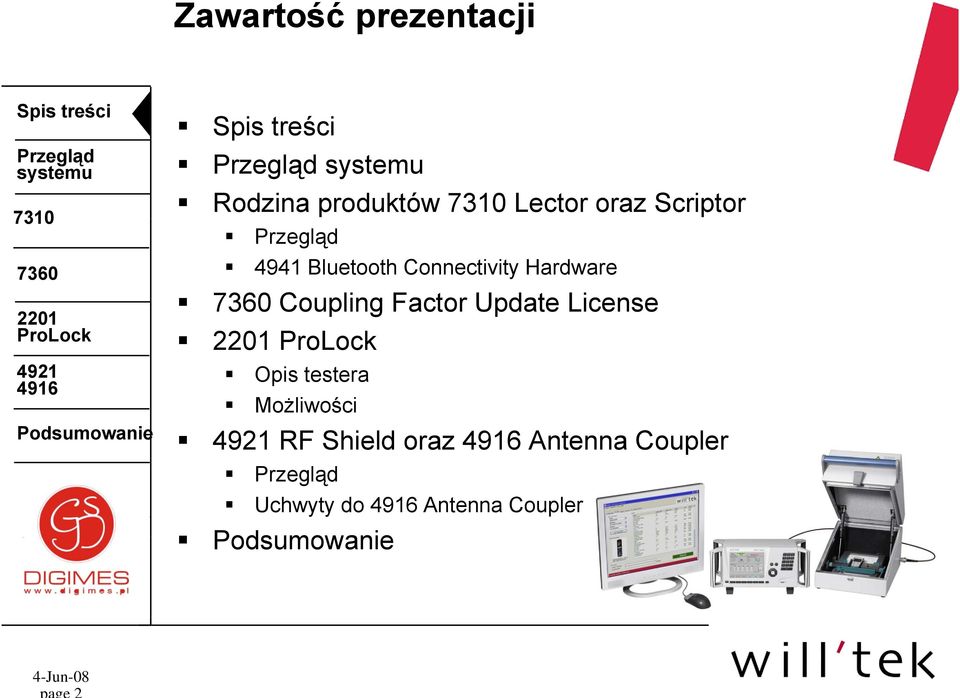 Factor Update License Opis testera Możliwości RF