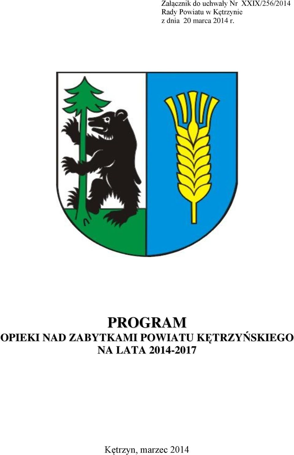 PROGRAM OPIEKI NAD ZABYTKAMI POWIATU