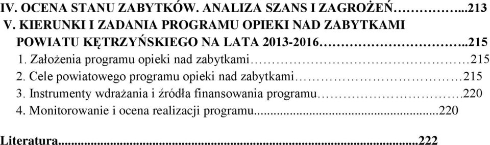 Założenia programu opieki nad zabytkami 215 2.