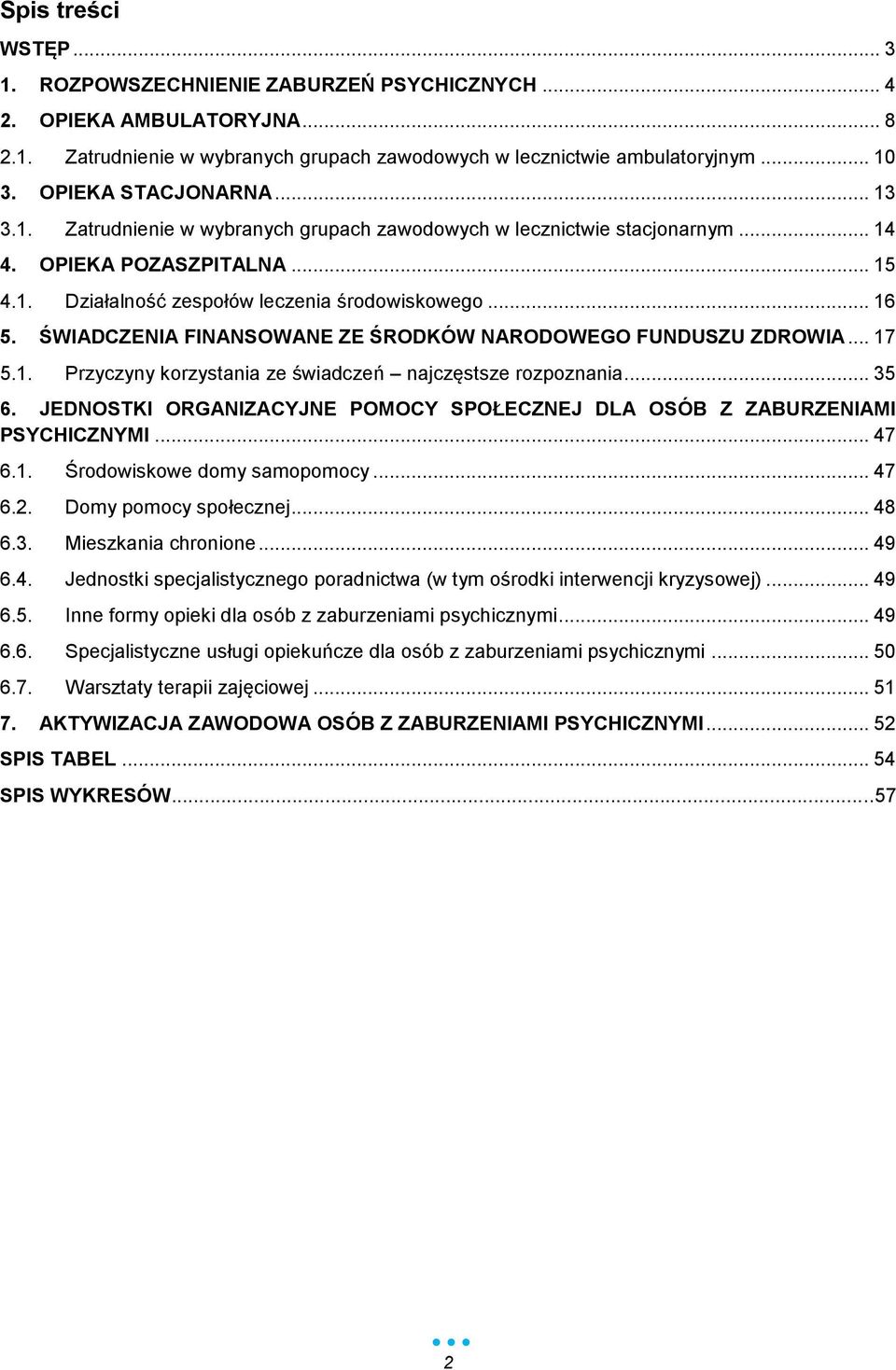 ŚWIADCZENIA FINANSOWANE ZE ŚRODKÓW NARODOWEGO FUNDUSZU ZDROWIA... 17 5.1. Przyczyny korzystania ze najczęstsze rozpoznania... 35 6.