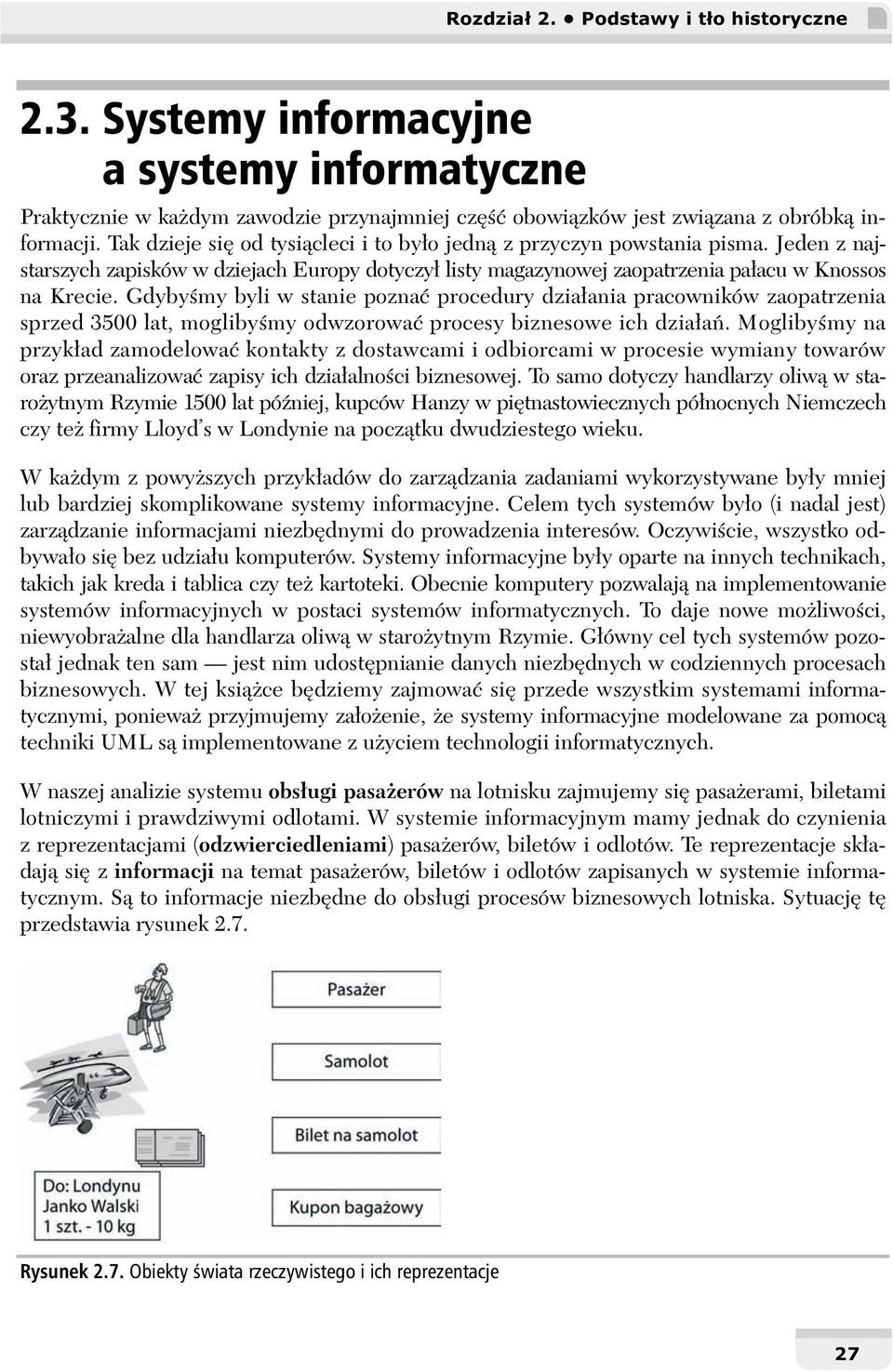 Gdybyśmy byli w stanie poznać procedury działania pracowników zaopatrzenia sprzed 3500 lat, moglibyśmy odwzorować procesy biznesowe ich działań.