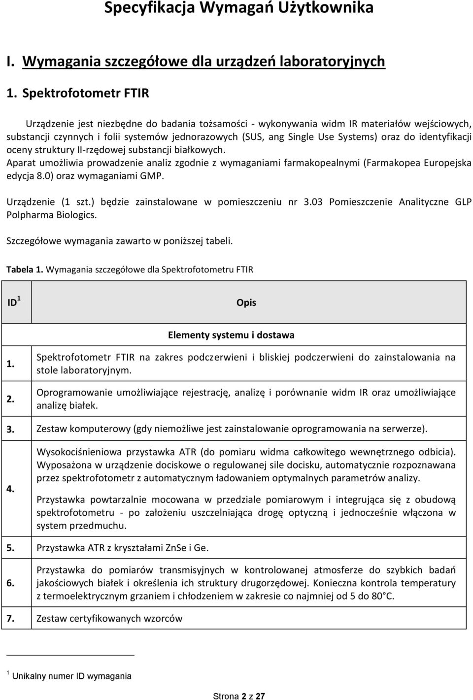 oraz do identyfikacji oceny struktury II-rzędowej substancji białkowych. Aparat umożliwia prowadzenie analiz zgodnie z wymaganiami farmakopealnymi (Farmakopea Europejska edycja 8.