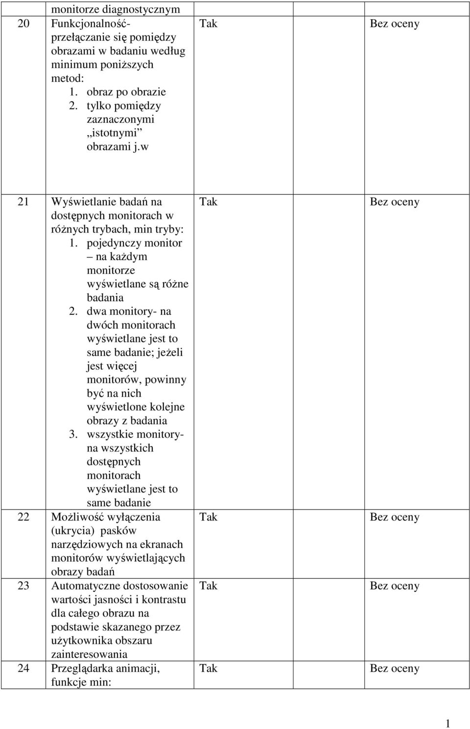 dwa monitory- na dwóch monitorach wyświetlane jest to same badanie; jeŝeli jest więcej monitorów, powinny być na nich wyświetlone kolejne obrazy z badania 3.