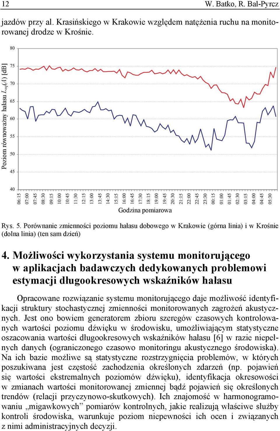 Możliwości wykorzystania systemu monitorującego w aplikacjach badawczych dedykowanych problemowi estymacji długookresowych wskaźników hałasu Opracowane rozwiązanie systemu monitorującego daje