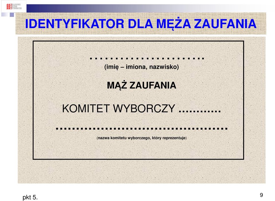 ZAUFANIA KOMITET WYBORCZY (nazwa