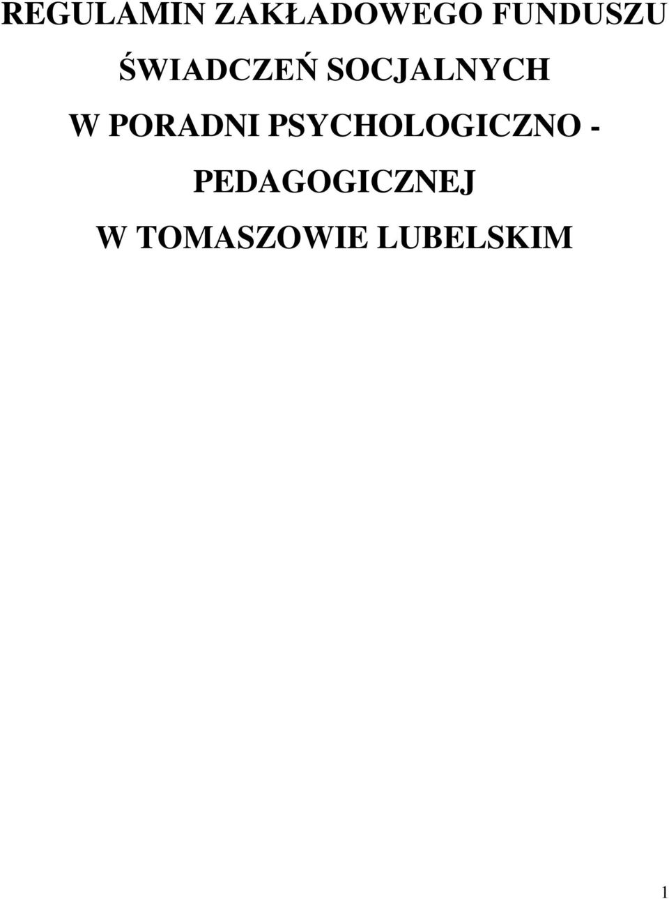 W PORADNI PSYCHOLOGICZNO -