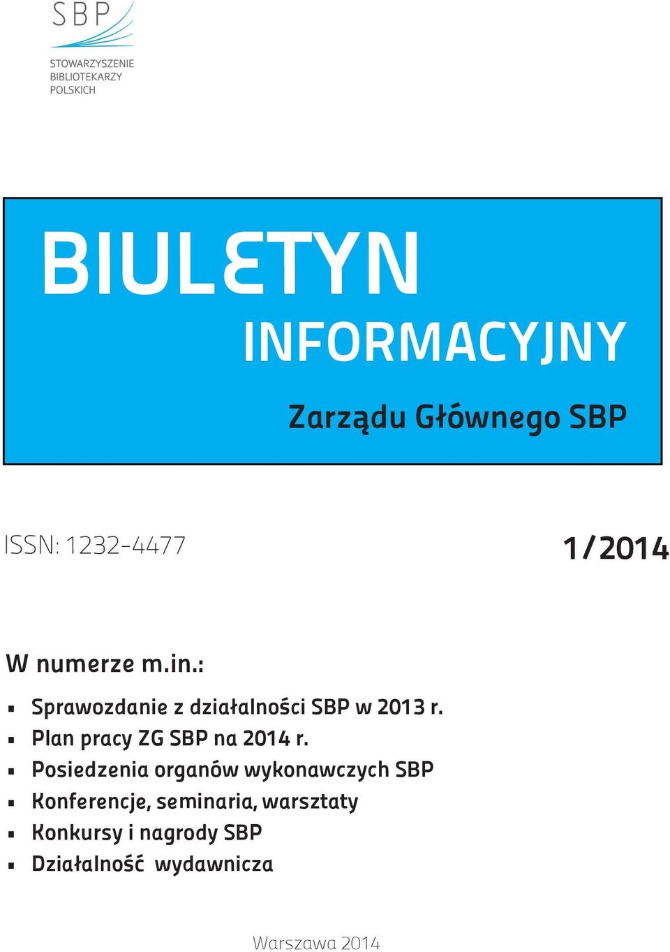 Plan pracy ZG SBP na 2014 r.