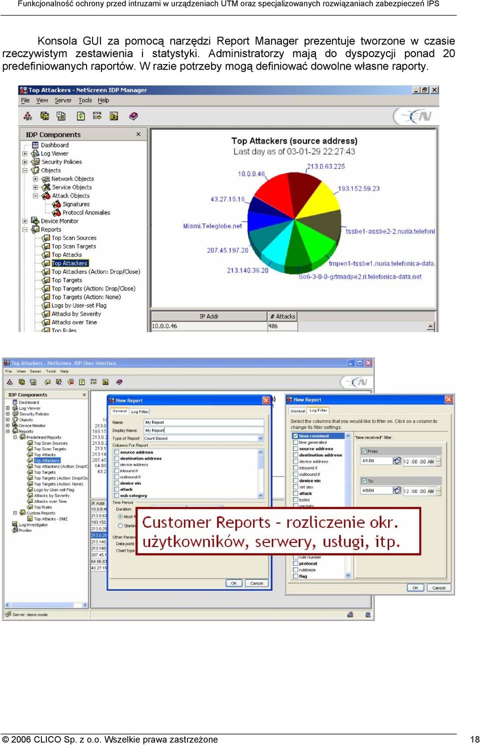 Administratorzy mają do dyspozycji ponad 20 predefiniowanych raportów.