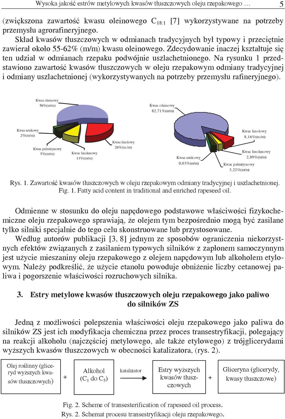 Zdecydowanie inaczej kształtuje si ten udział w odmianach rzepaku podwójnie uszlachetnionego.