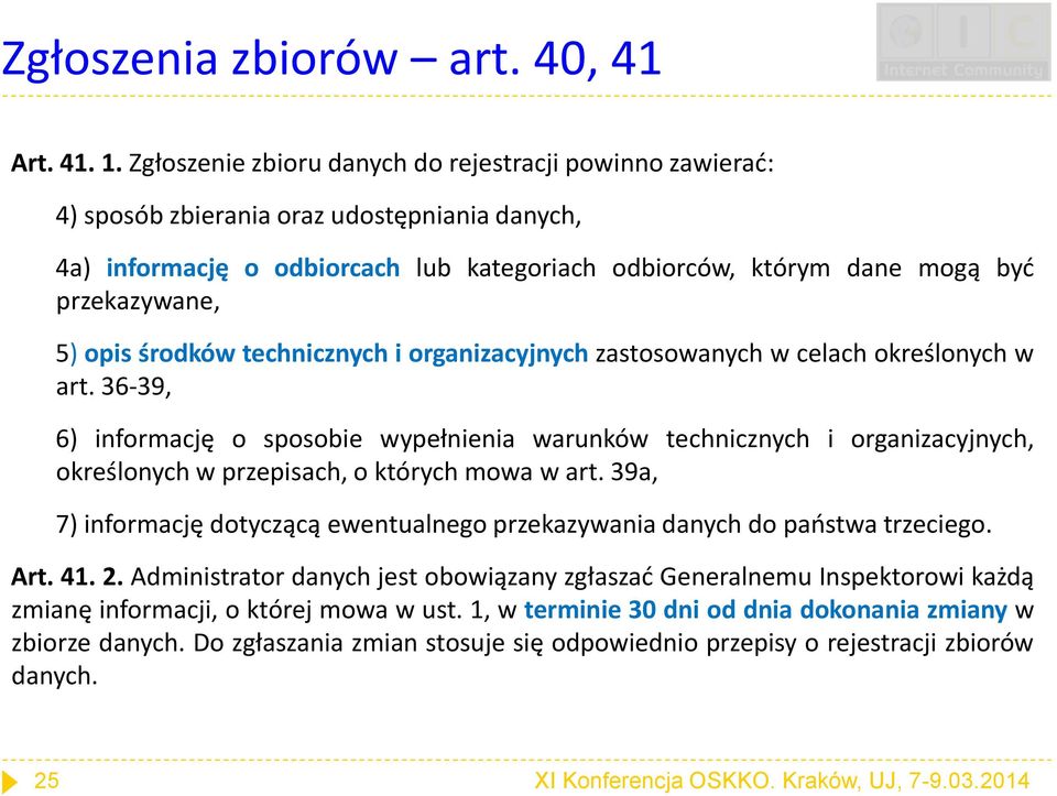 opis środków technicznych i organizacyjnych zastosowanych w celach określonych w art.