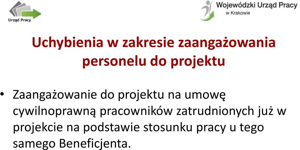 cywilnoprawną pracowników zatrudnionych już w