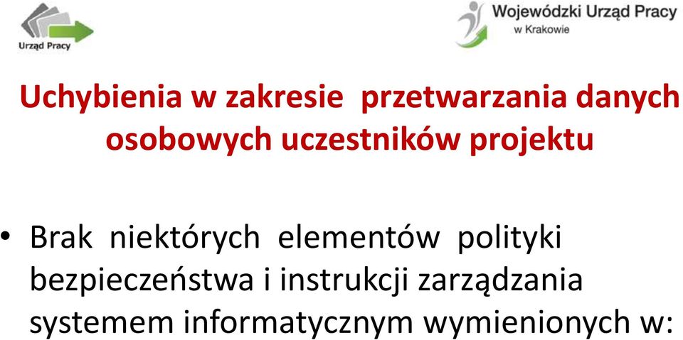 elementów polityki bezpieczeństwa i instrukcji