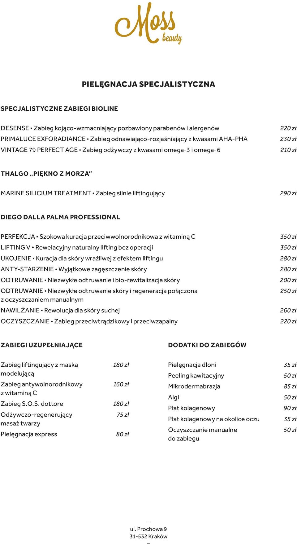 PROFESSIONAL PERFEKCJA Szokowa kuracja przeciwwolnorodnikowa z witaminą C LIFTING V Rewelacyjny naturalny lifting bez operacji UKOJENIE Kuracja dla skóry wrażliwej z efektem liftingu ANTY-STARZENIE