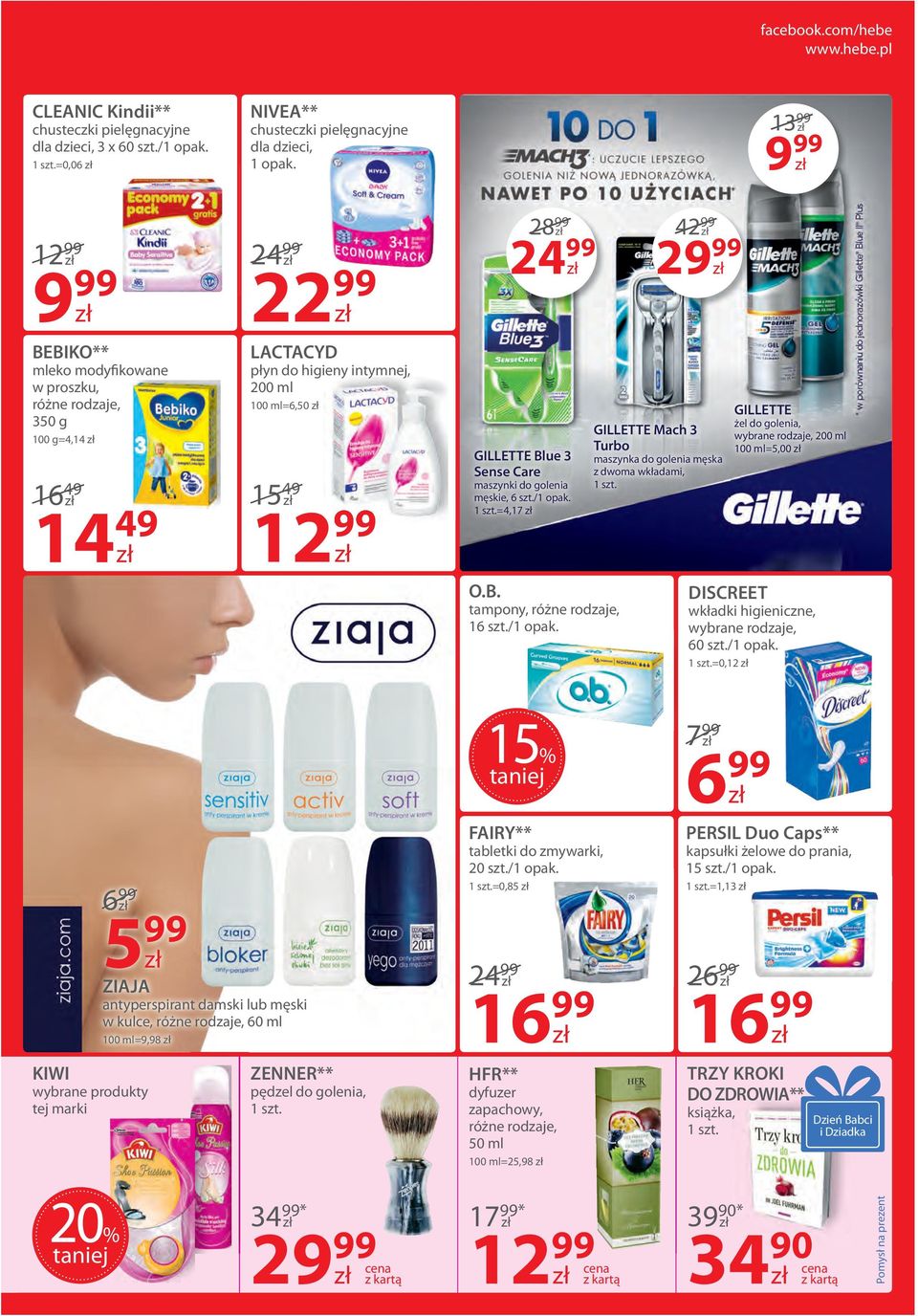 GILLETTE Blue 3 Sense Care maszynki do golenia męskie, 6 szt./ 1 szt.=4,17 O.B. 13 9 28 24 42 29 tampony, 16 szt./ GILLETTE Mach 3 Turbo maszynka do golenia męska z dwoma wkładami, 1 szt.