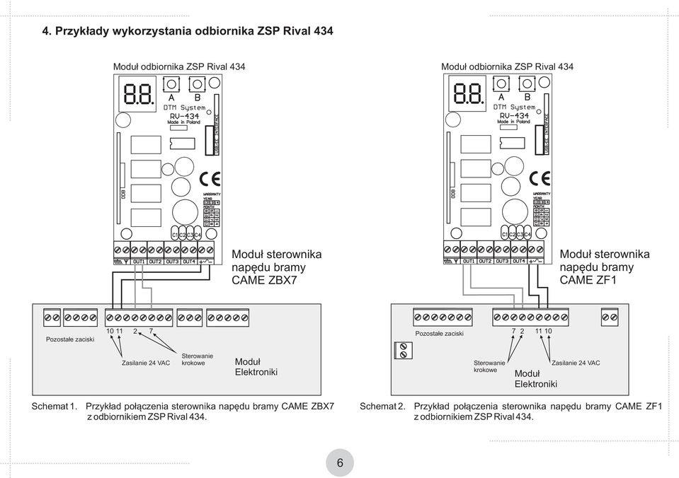 Sterowanie krokowe Moduł Elektroniki Sterowanie krokowe Moduł Elektroniki Zasilanie 2 VC Schemat 1.