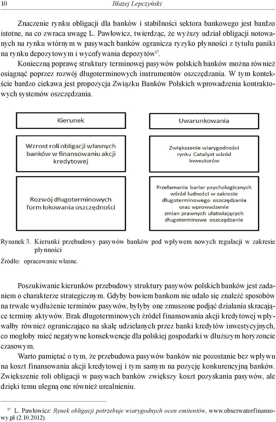 Konieczną poprawę struktury terminowej pasywów polskich banków można również osiągnąć poprzez rozwój długoterminowych instrumentów oszczędzania.