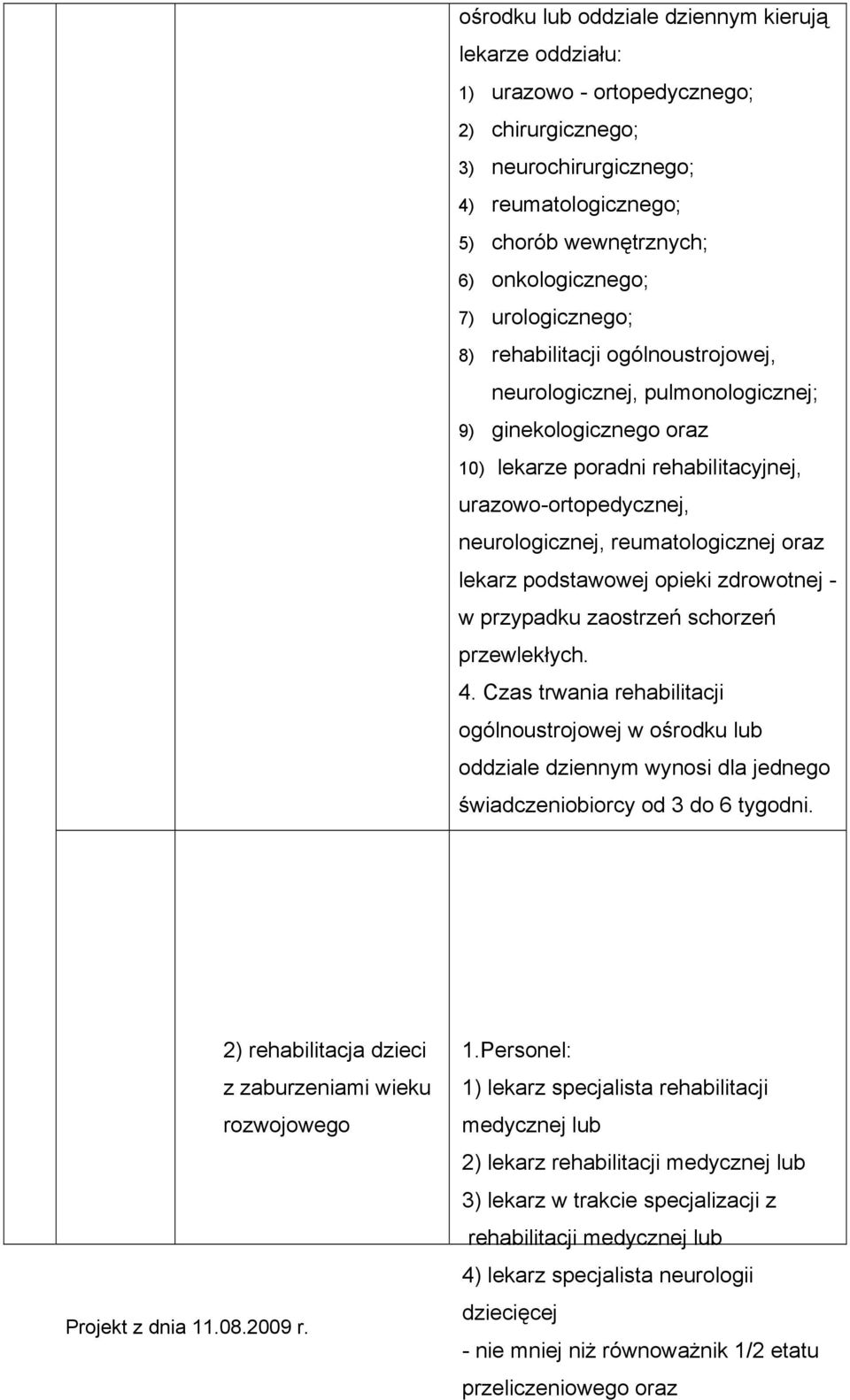 reumatologicznej oraz lekarz podstawowej opieki zdrowotnej - w przypadku zaostrzeń schorzeń przewlekłych. 4.