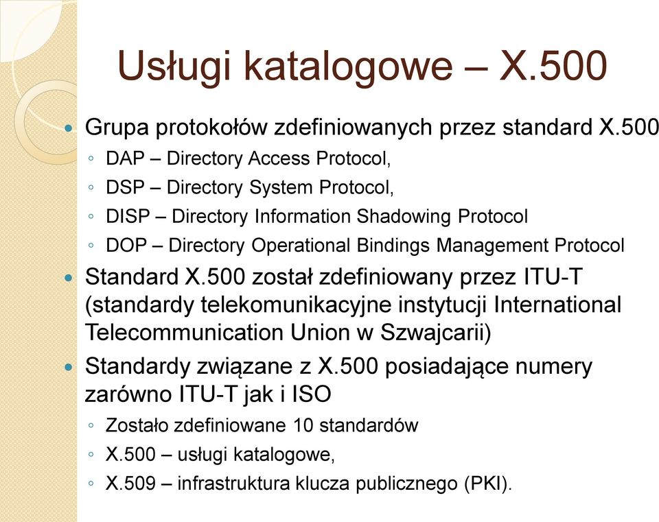 Bindings Management Protocol Standard X.