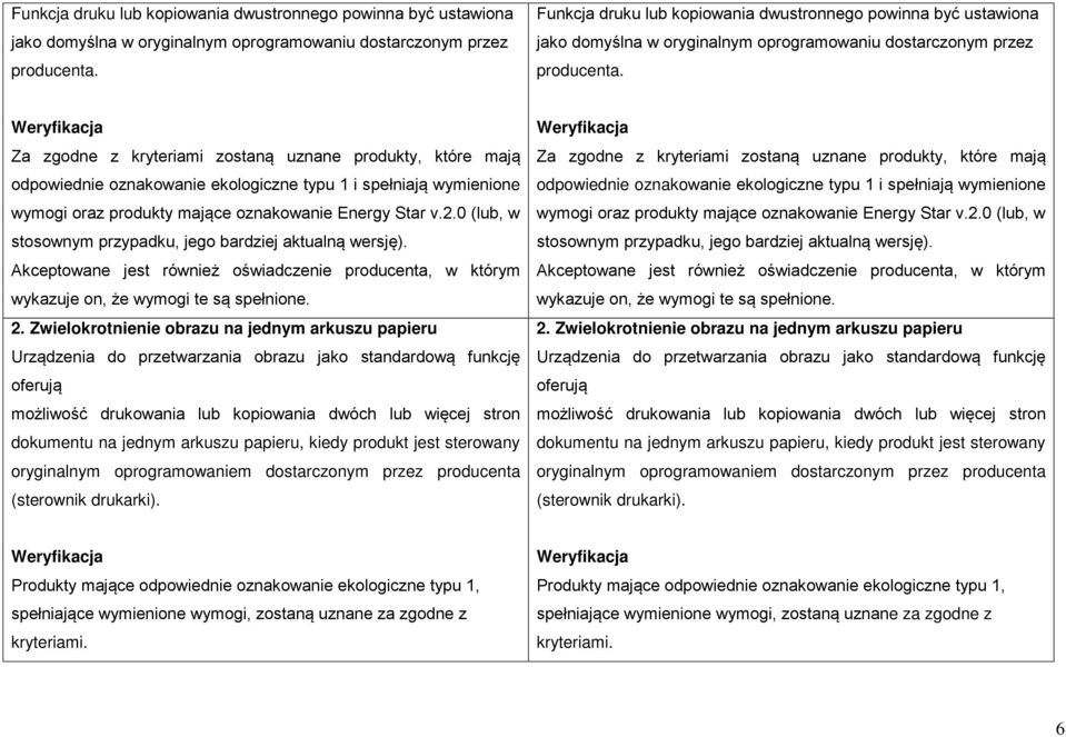 0 (lub, w stosownym przypadku, jego bardziej aktualną wersję). Akceptowane jest również oświadczenie producenta, w którym wykazuje on, że wymogi te są spełnione. 2.