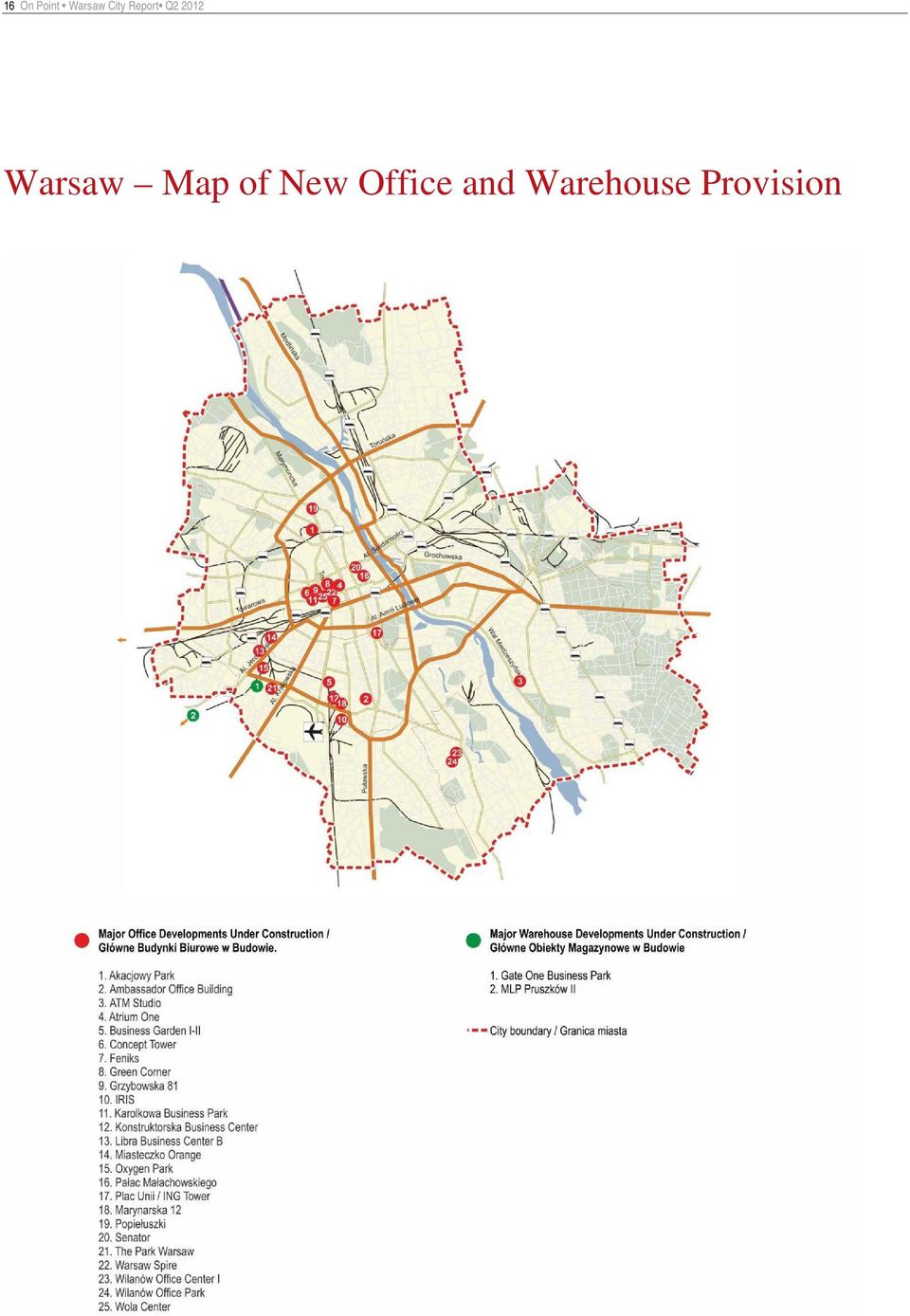 Warsaw Map of New