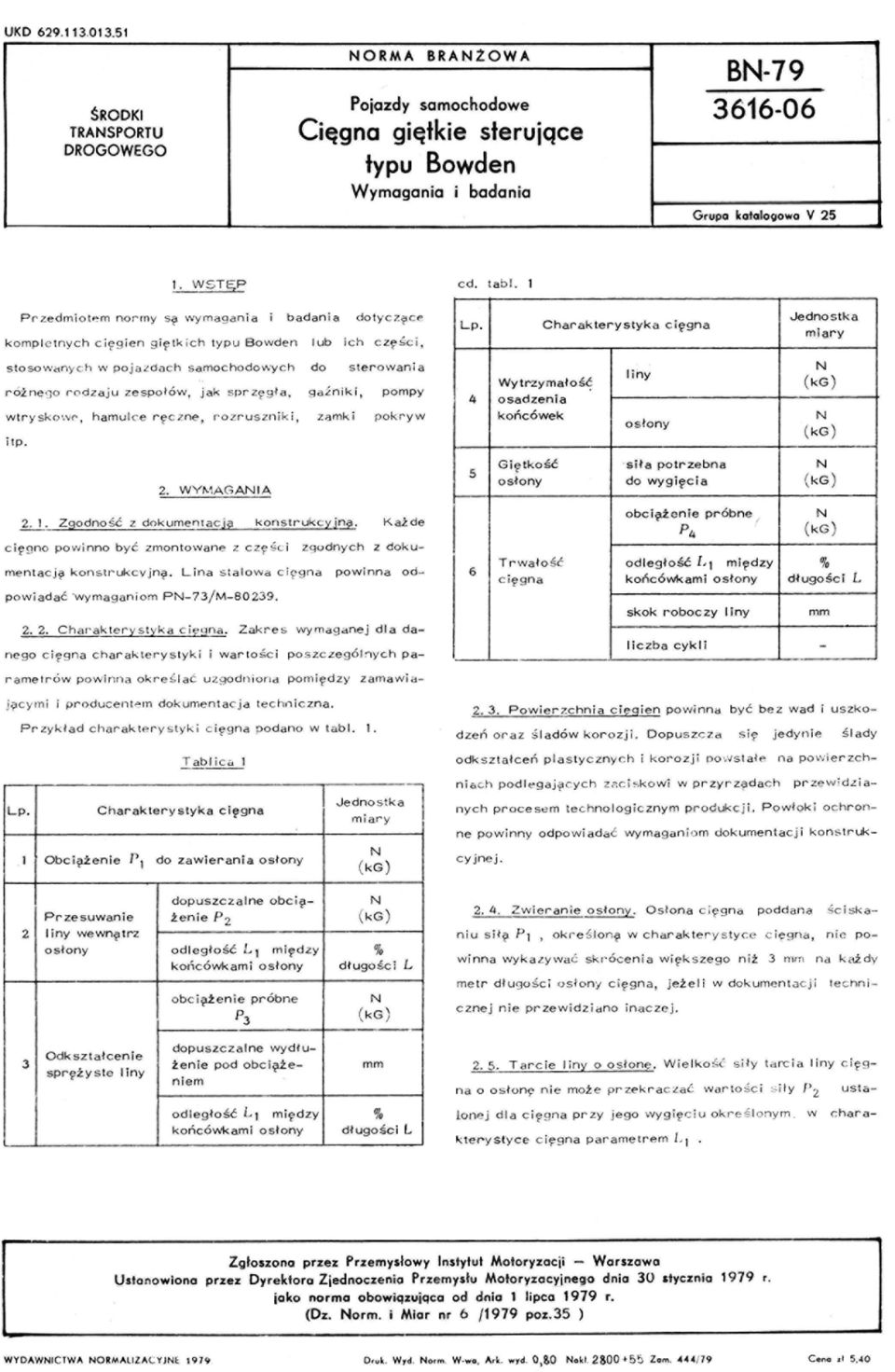 stosowany c h w pojaldach samochodowych do sterowania ro:lne'lo r0dzaju zespołów, jak spr zęgla. gaźnik i, pompy wtryskowr. hamulc'e rę czne, rozruszn ik i, zamki pokryw i tp. 2. WYMAG AIA 2. 1.