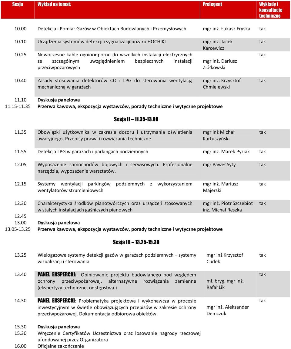 25 Nowoczesne kable ognioodporne do wszelkich instalacji elektrycznych ze szczególnym uwzględnieniem bezpiecznych instalacji mgr inż. Dariusz przeciwpożarowych Ziółkowski 10.