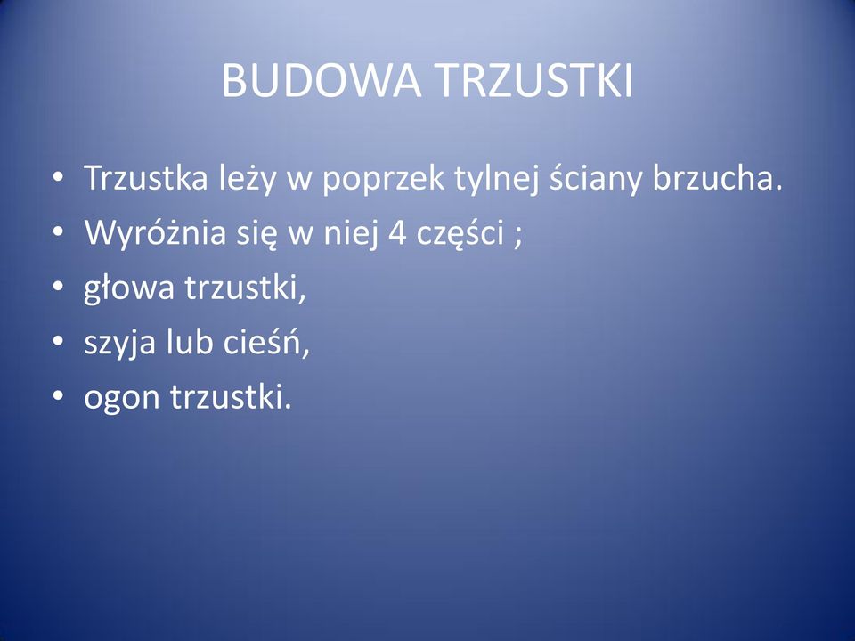 Wyróżnia się w niej 4 części ;