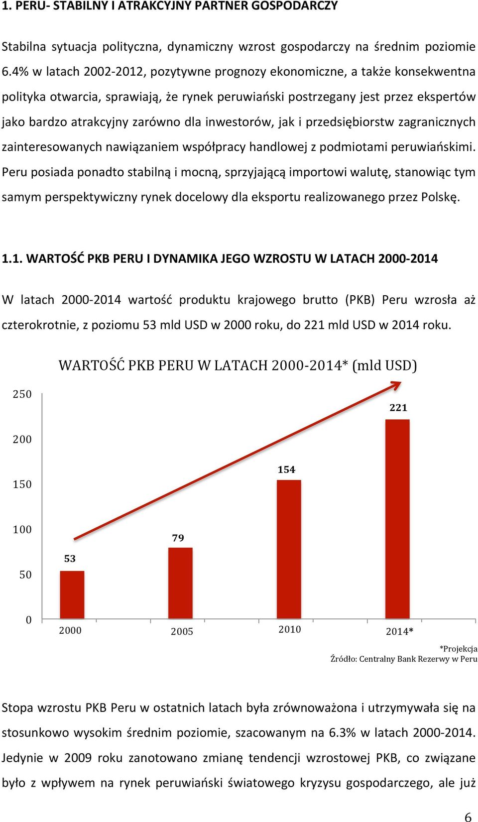 inwestorów, jak i przedsiębiorstw zagranicznych zainteresowanych nawiązaniem współpracy handlowej z podmiotami peruwiańskimi.