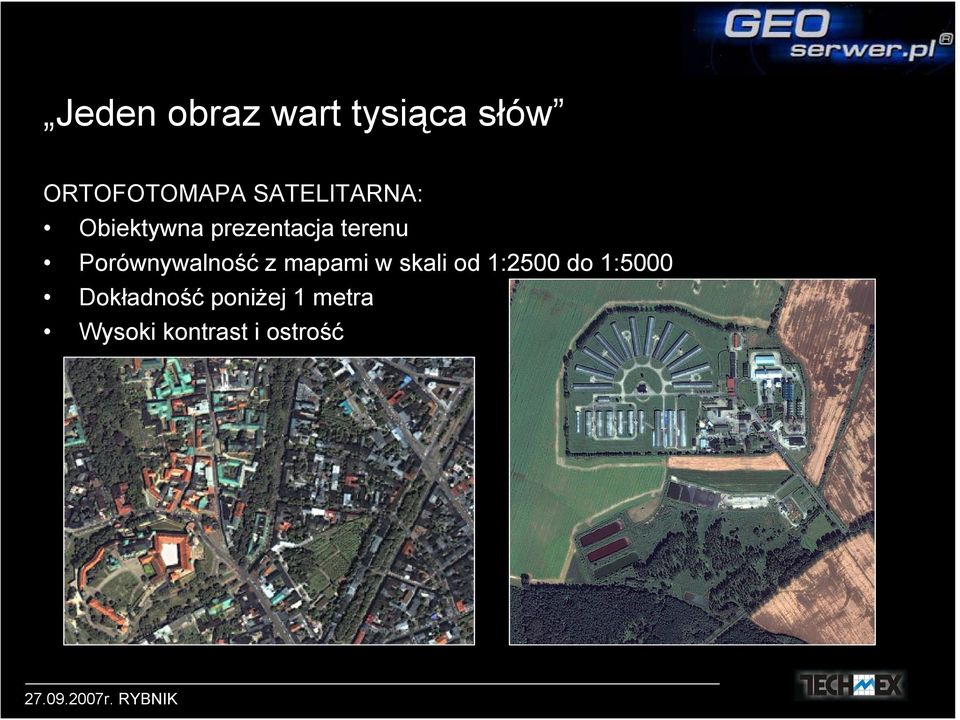 Porównywalność z mapami w skali od 1:2500 do