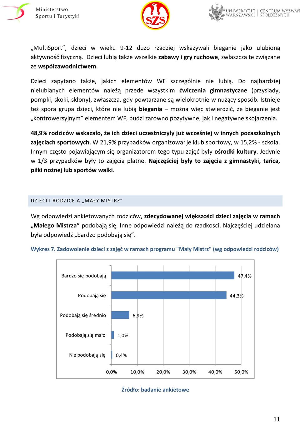 Do najbardziej nielubianych elementów należą przede wszystkim ćwiczenia gimnastyczne (przysiady, pompki, skoki, skłony), zwłaszcza, gdy powtarzane są wielokrotnie w nużący sposób.