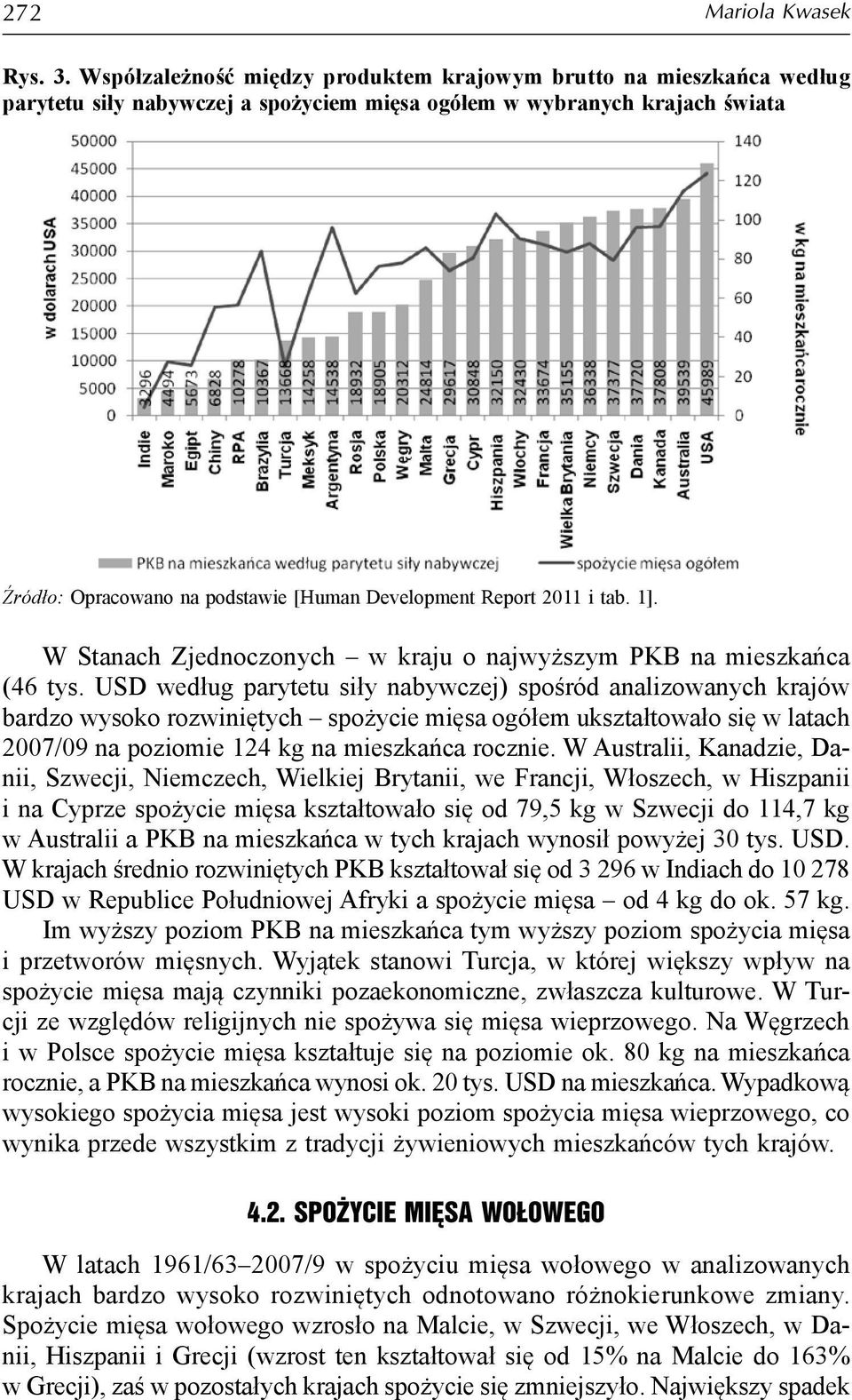 Report 2011 i tab. 1]. W Stanach Zjednoczonych w kraju o najwyższym PKB na mieszkańca (46 tys.