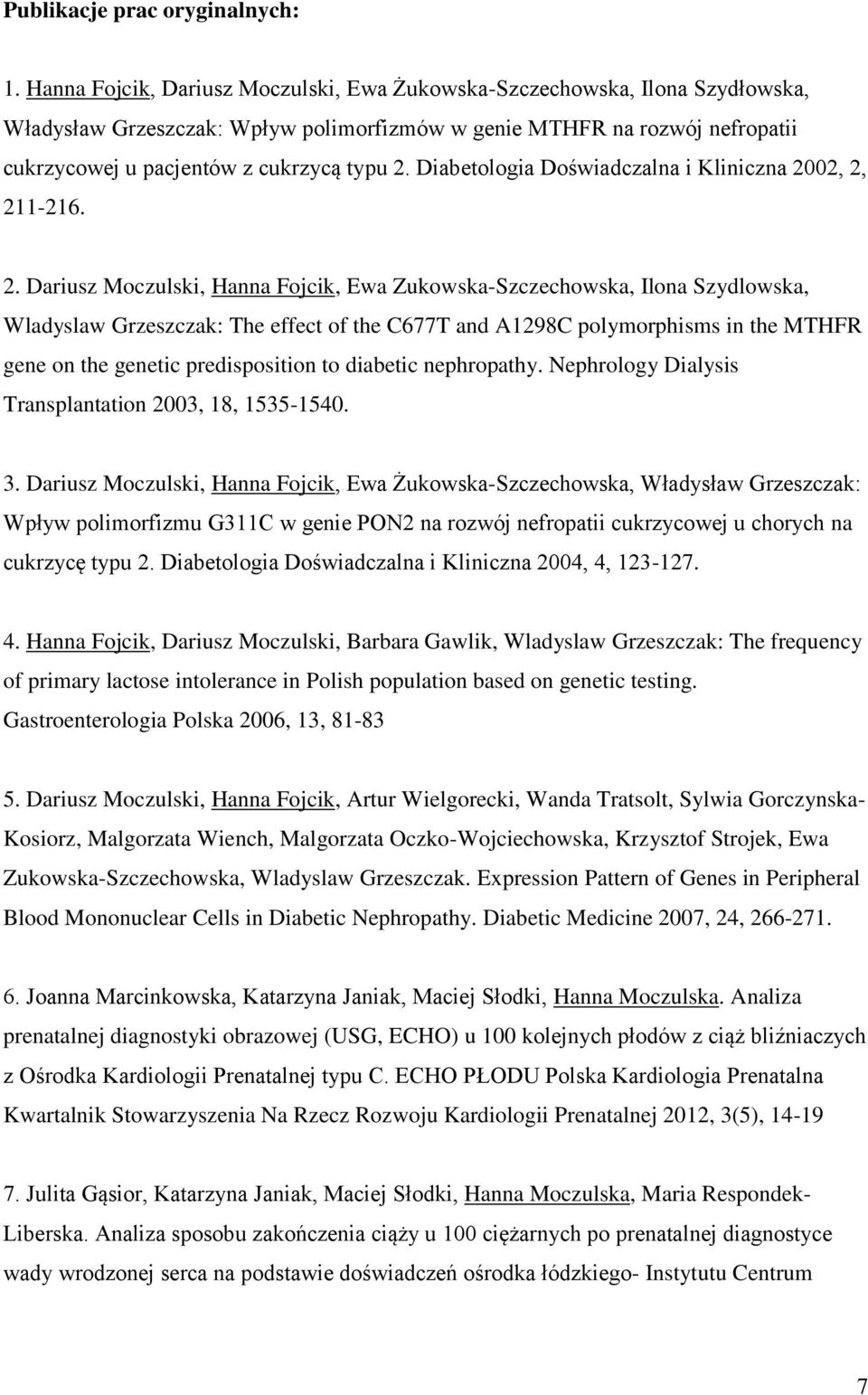 Diabetologia Doświadczalna i Kliniczna 20