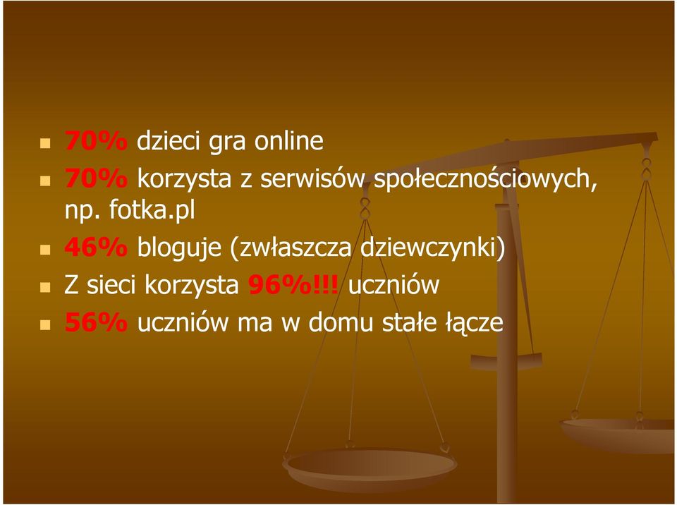 pl 46% bloguje (zwłaszcza dziewczynki) Z